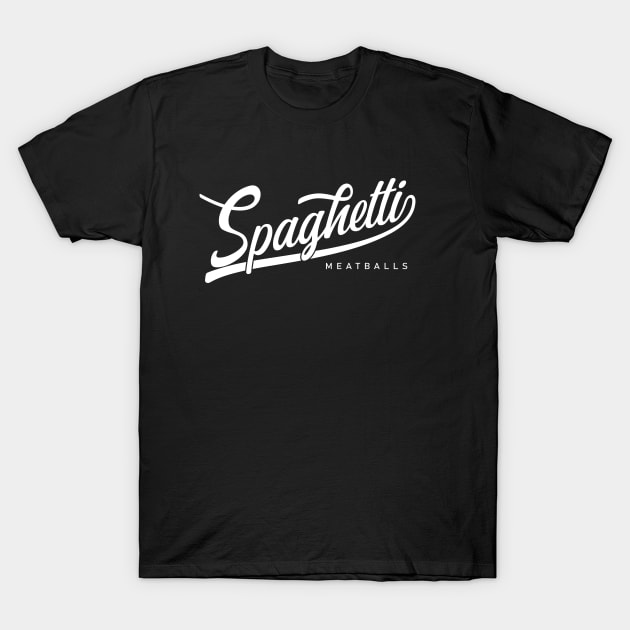 Funny Spaghetti and meatballs, pasta, italian food baseball T-Shirt by emmjott